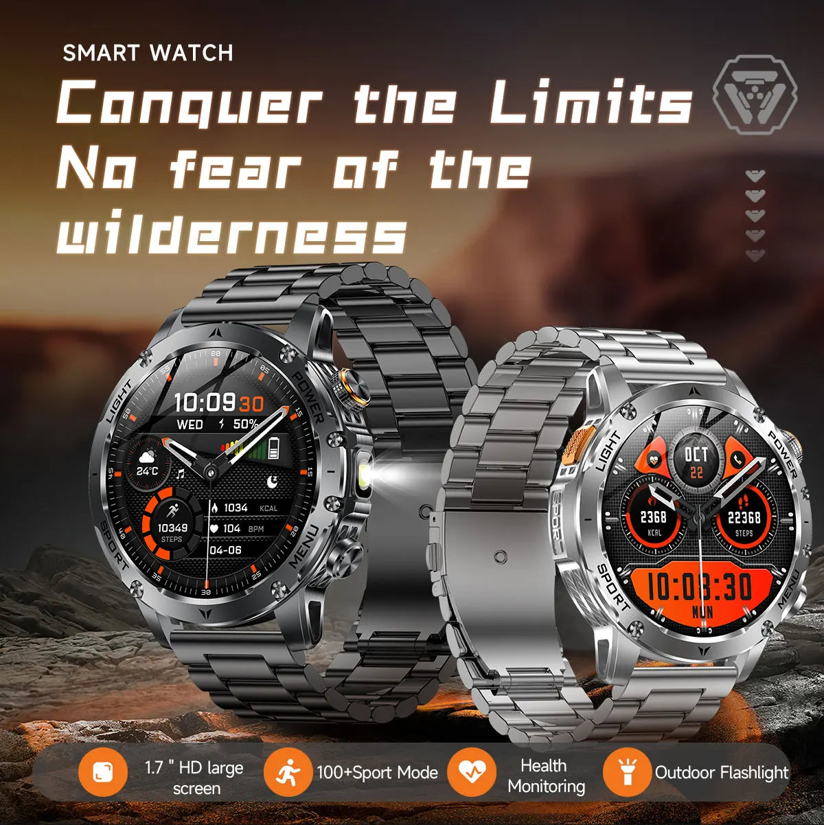 Rugged Military Smart Watch with GPS | Ultimate Fitness Tracker