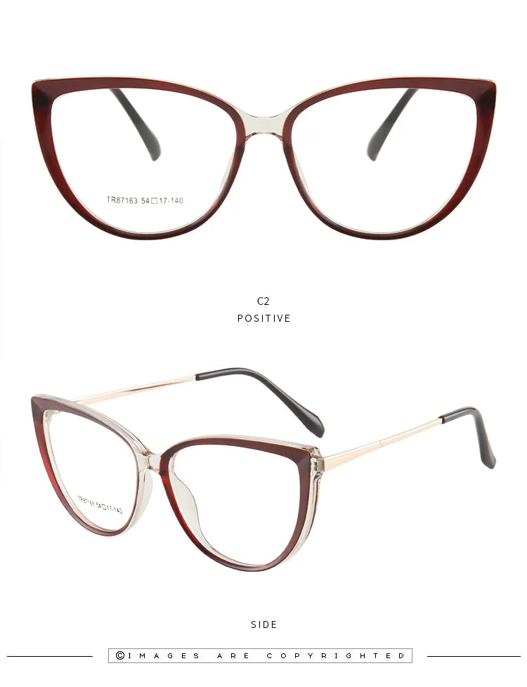 Stylish Handmade Cat Eye Prescription Glasses for Women