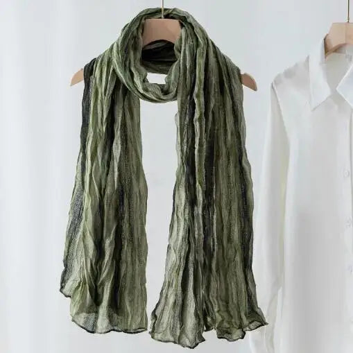 Stylish Tie-Dye Cotton Linen Scarf | Multifunctional Hip Hop Shawl