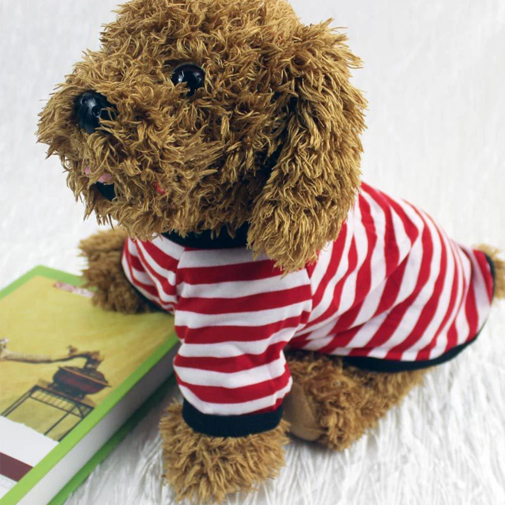 Soft Stripe Spring Dog T-Shirt | Comfortable Pet Clothing for Dogs