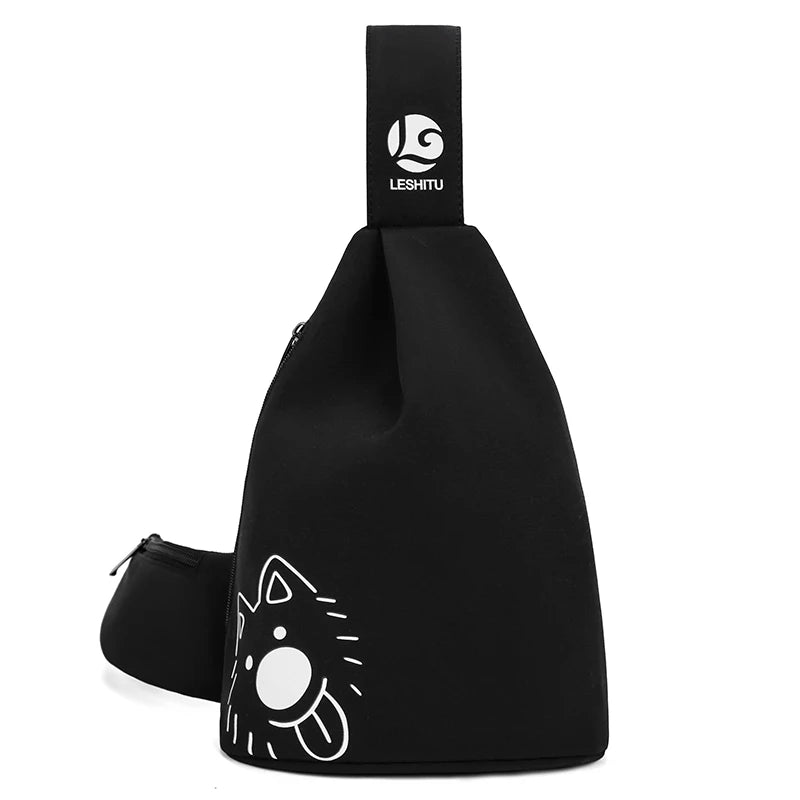 Cartoon Chest Sling Bag for Women | Versatile Crossbody Daypack