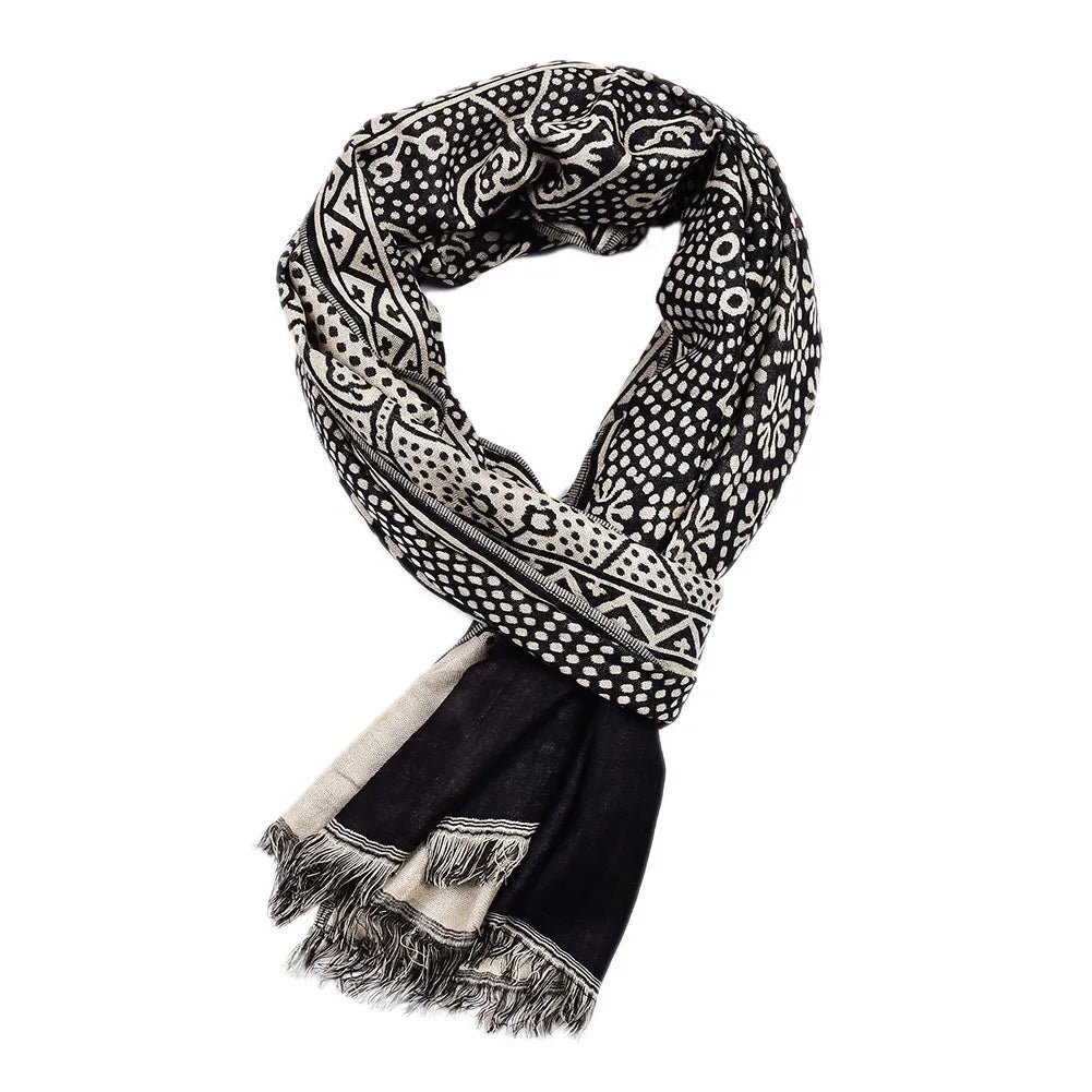 Paisley Pashmina Men's Scarf | Cozy Winter Accessory for Style