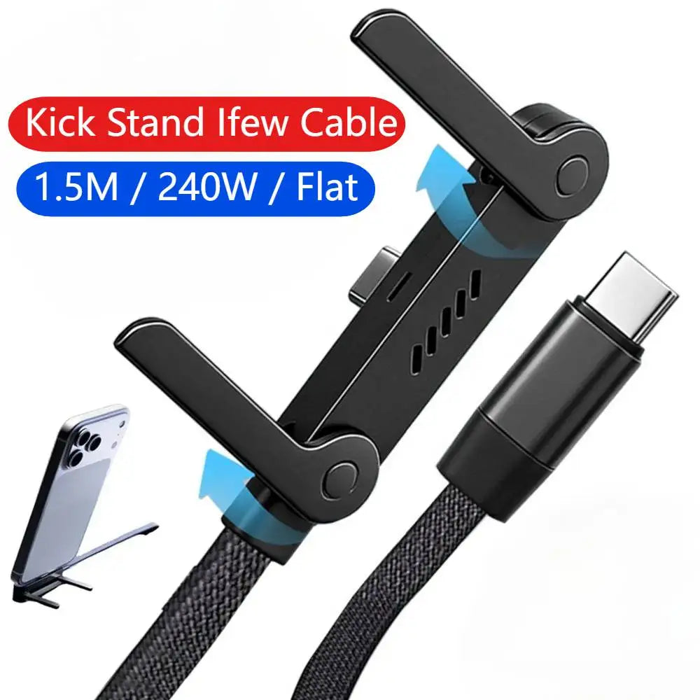 240W Quick Charge Foldable Phone Charger with Stand Holder