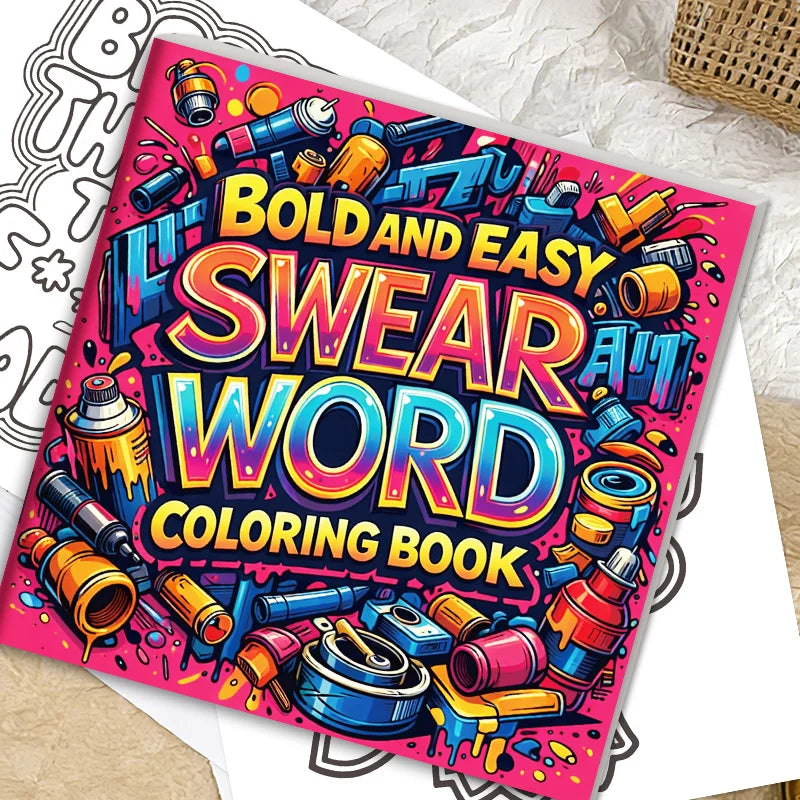 32 Pages Graffiti Coloring Book for Adults | Stress Relief & Art Therapy