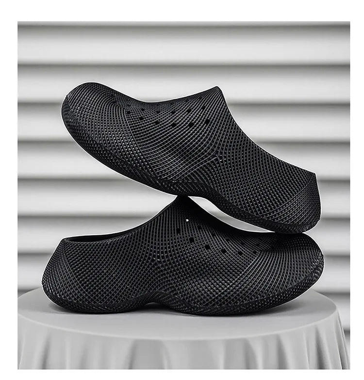 Generic Closed Toe Clogs 3d Printed Thick Sole Non Slip Soft Cushion Casual Summer Outdoor Slippers For Men Women Couple
