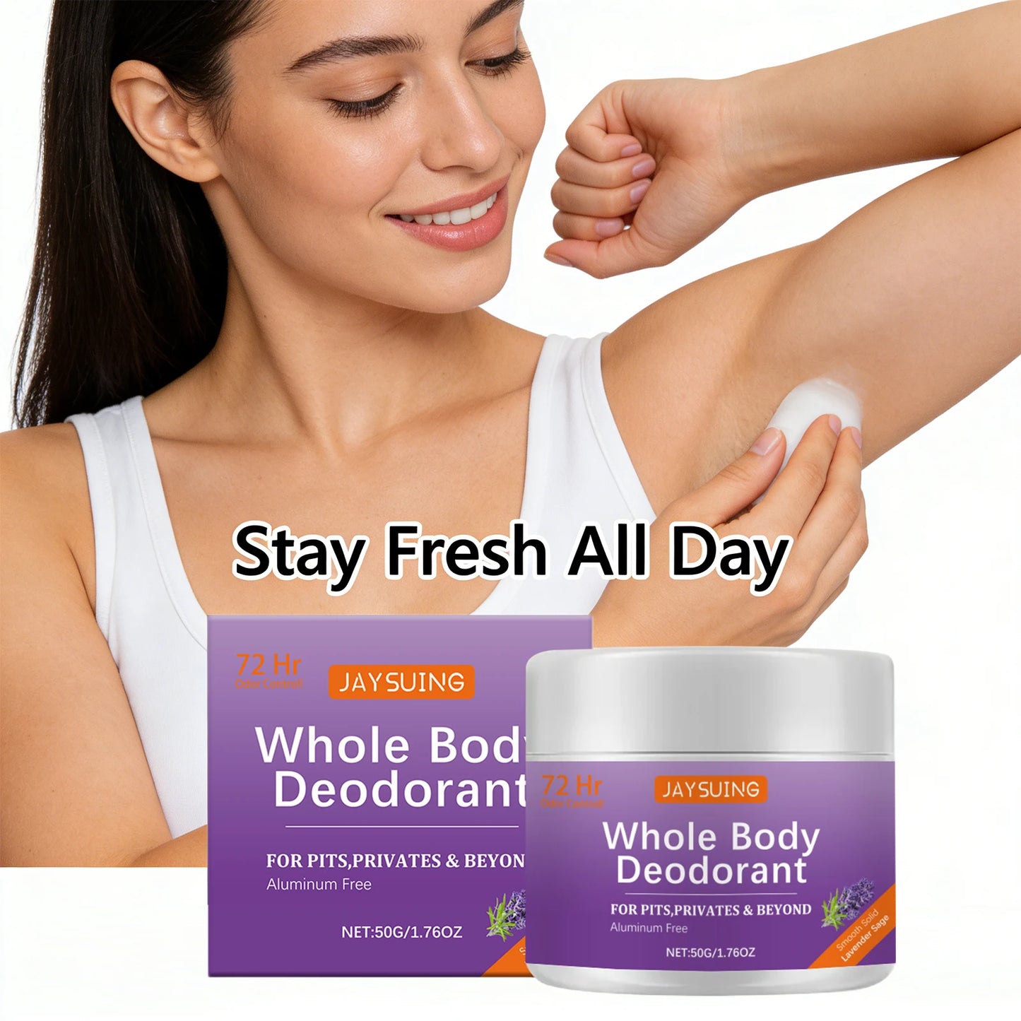 Whole Body Deodorant Cream | Lasting Odor Protection & Refreshing Aroma