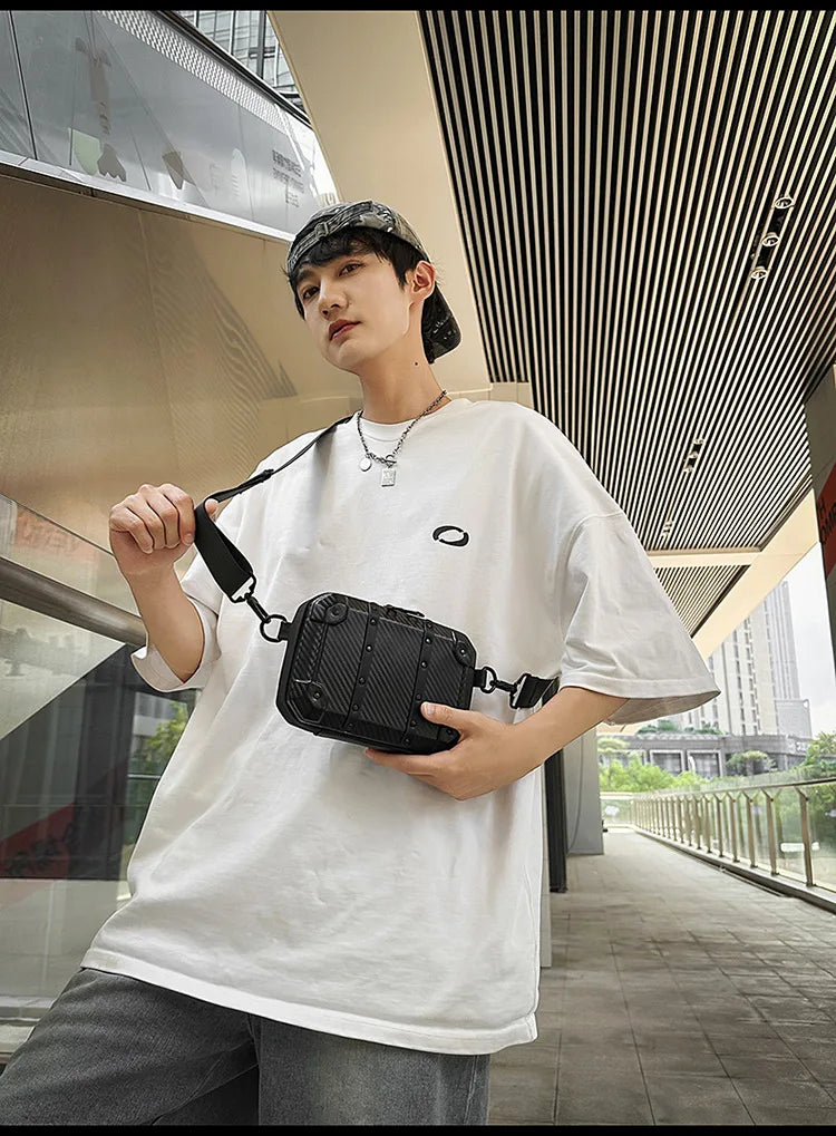 Luxury Mini Messenger Bag for Men | Stylish Pu Leather Crossbody