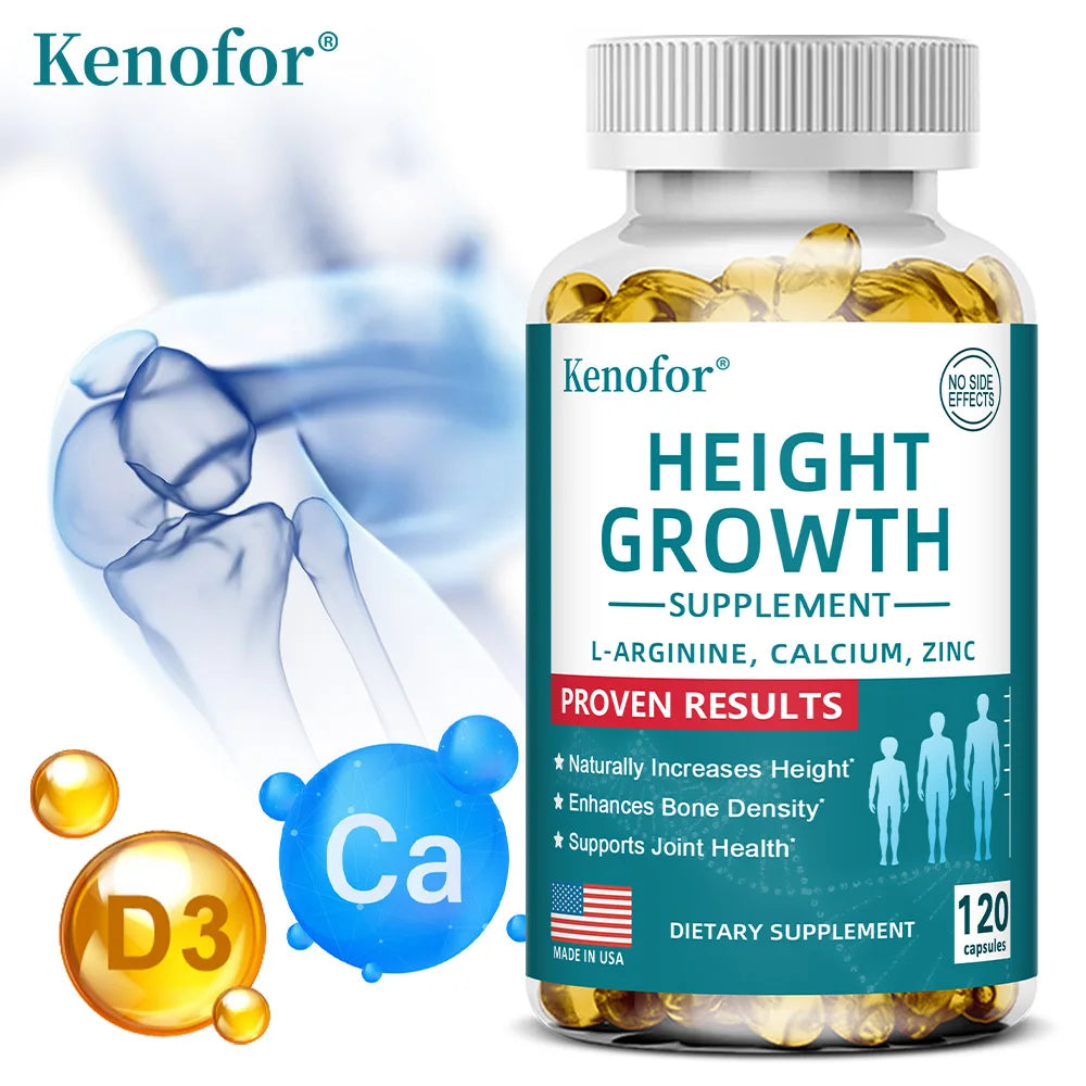 Natural Height Growth Calcium Vitamin D Capsules for Adults