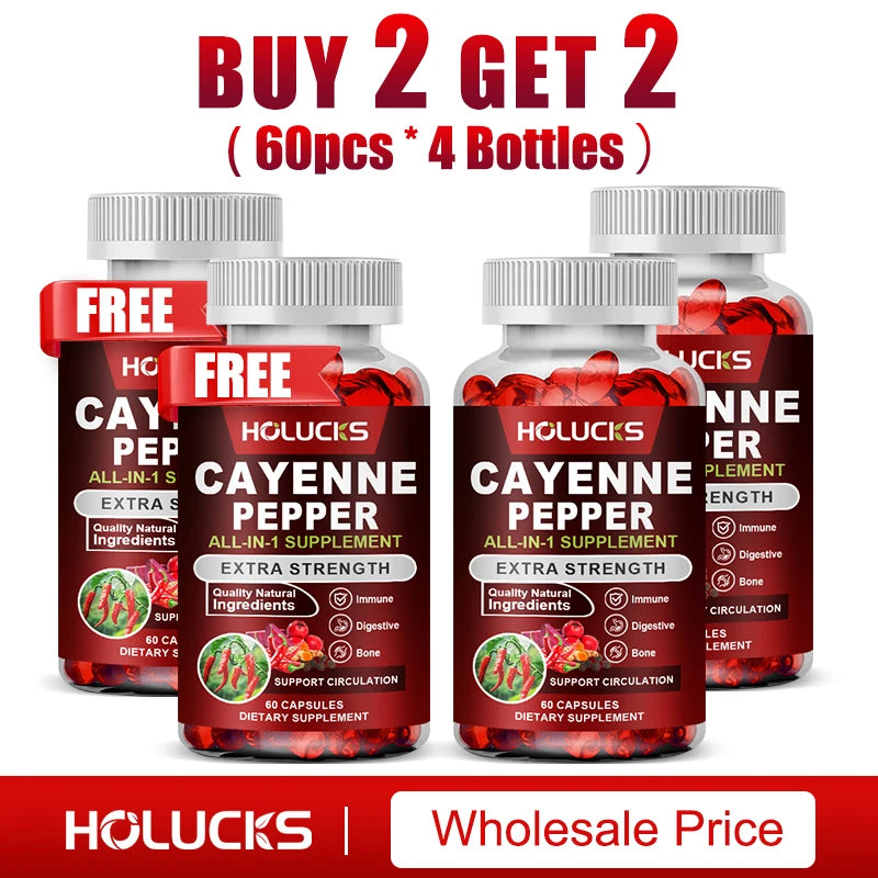 Cayenne Pepper Capsules | Boost Metabolism & Support Digestion