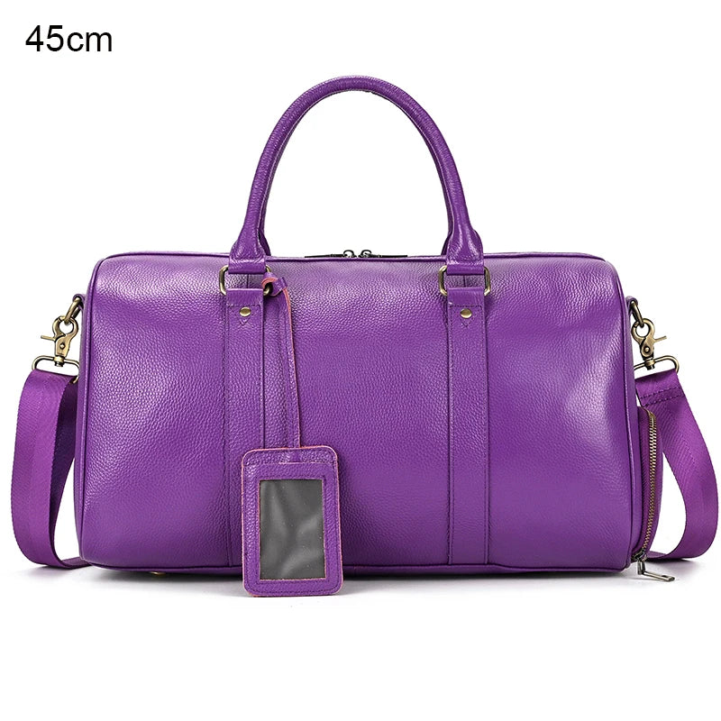 Luxury Genuine Leather Travel Bag for Men & Women | Versatile Duffle