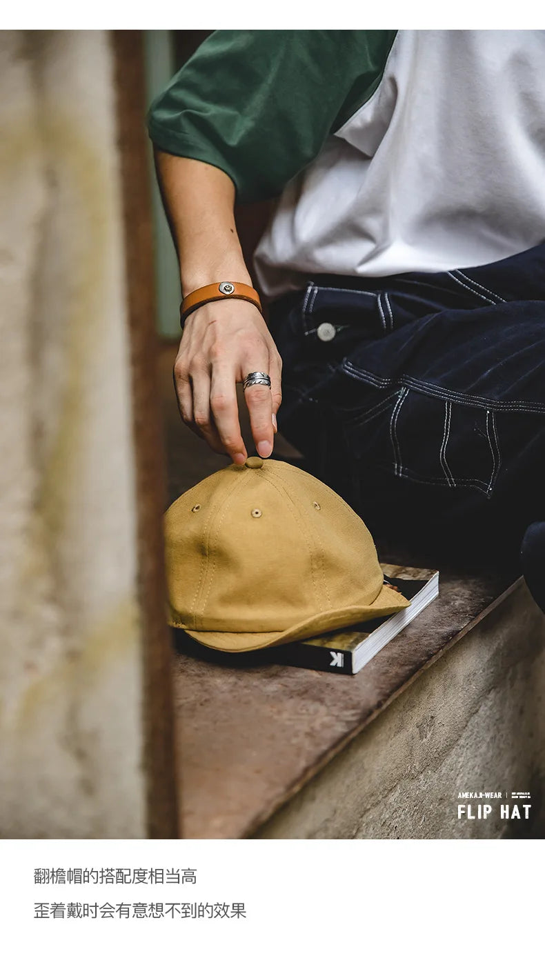 Men's Oversize Denim Golf Cap | Stylish Casual Newsboy Hat