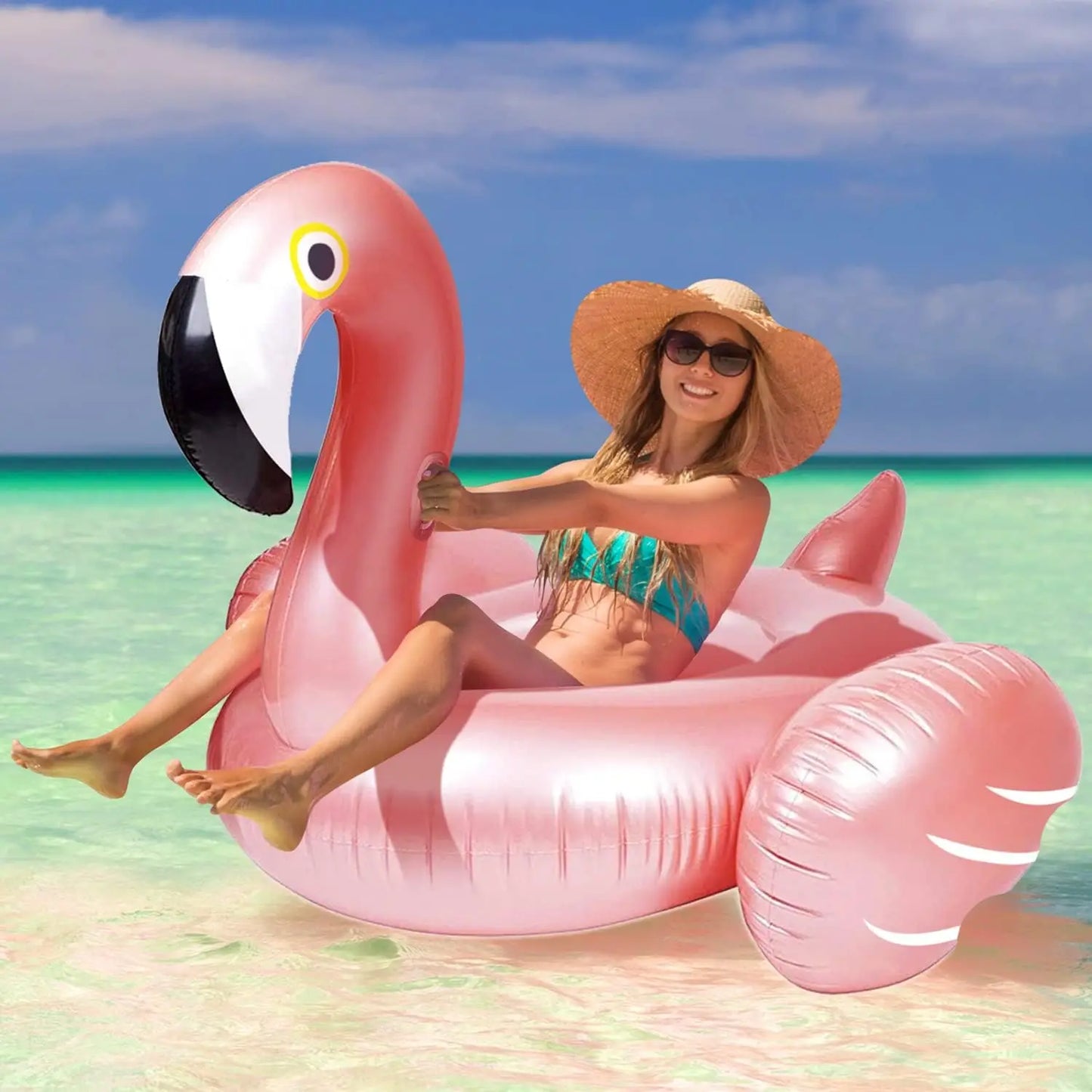 Giant Inflatable Flamingo Pool Float | Summer Fun Raft