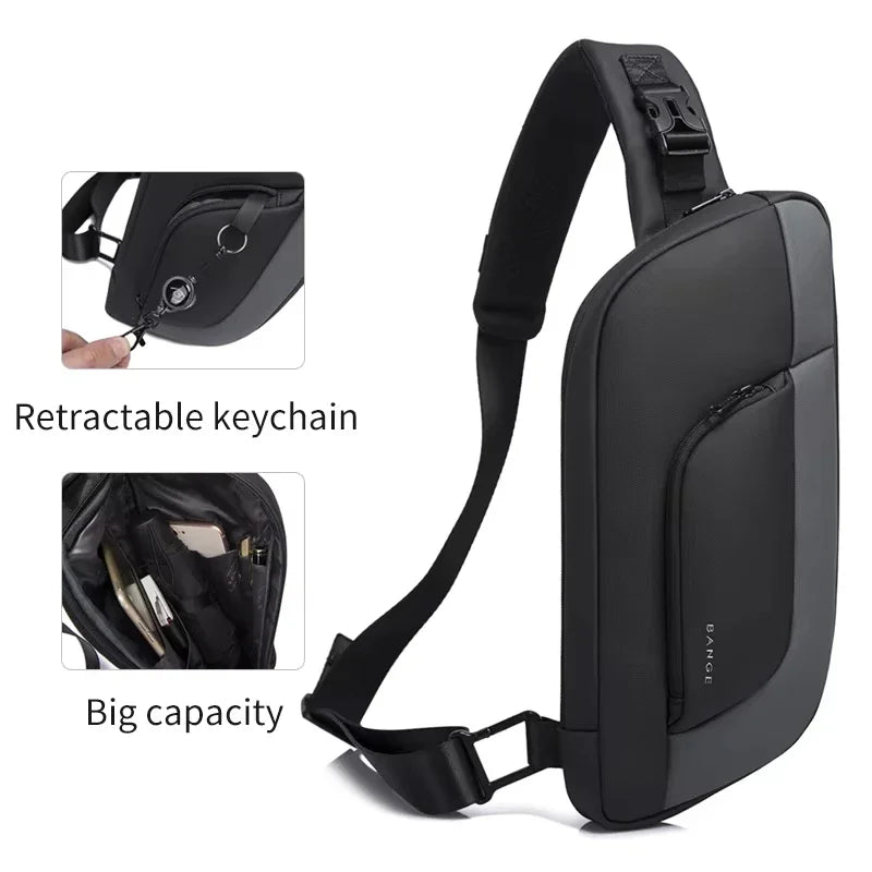 Men's Anti-theft Waterproof Crossbody Bag | Multifunctional Chest Pack