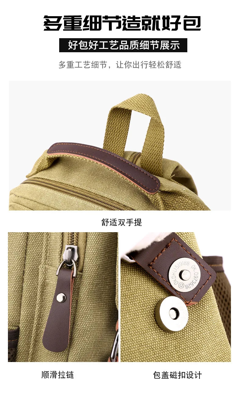 Multifunctional Canvas Chest Bag | Sleek Travel Companion