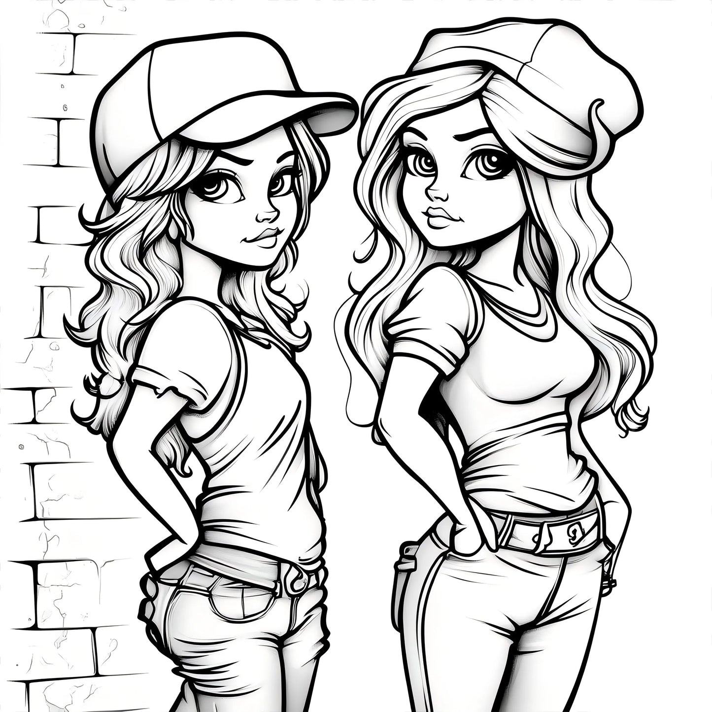 Adult Joint Graffiti Colouring Book | Creative Stress Relief