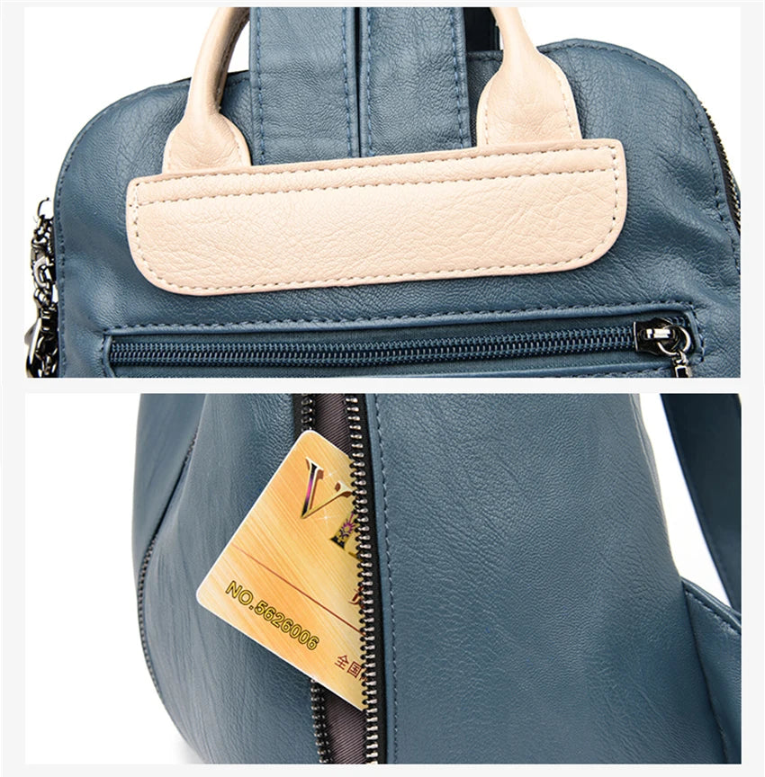 Stylish Women's Soft Leather Backpack | Ideal for Travel & School