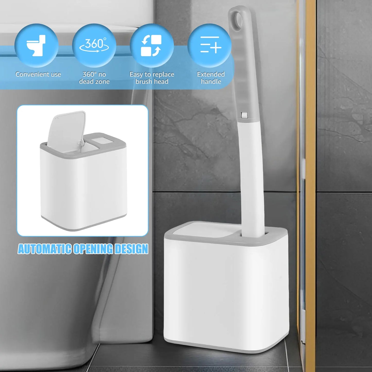18/36Pcs Toilet Brush with Disposable Heads | Ultimate Bathroom Cleaner