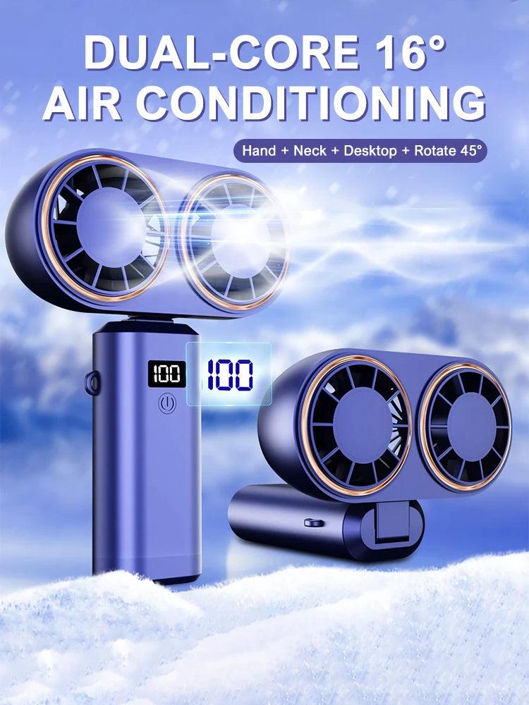Portable Handheld Turbo Fan | 3 Speed Battery Operated Mini Fan