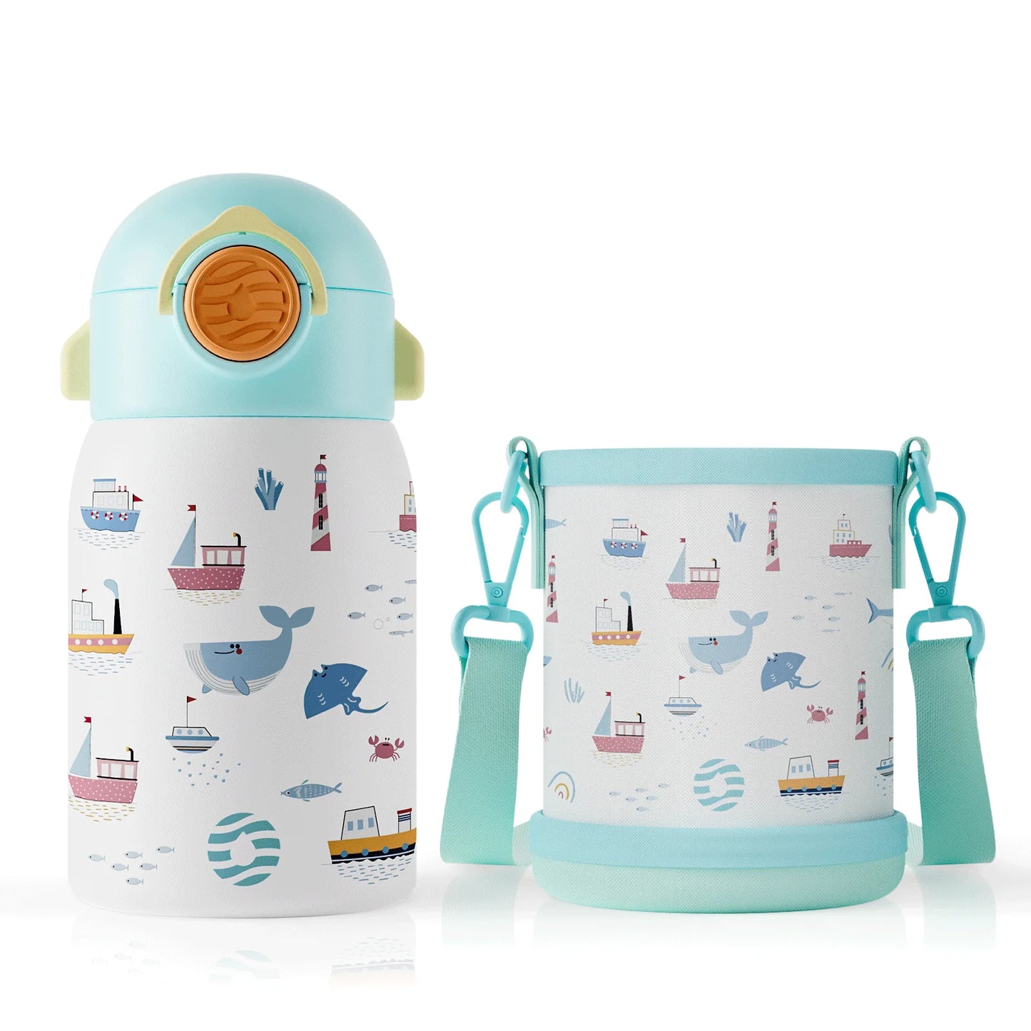 400ml Kids Water Bottle with Cartoon Design | Insulated & Portable
