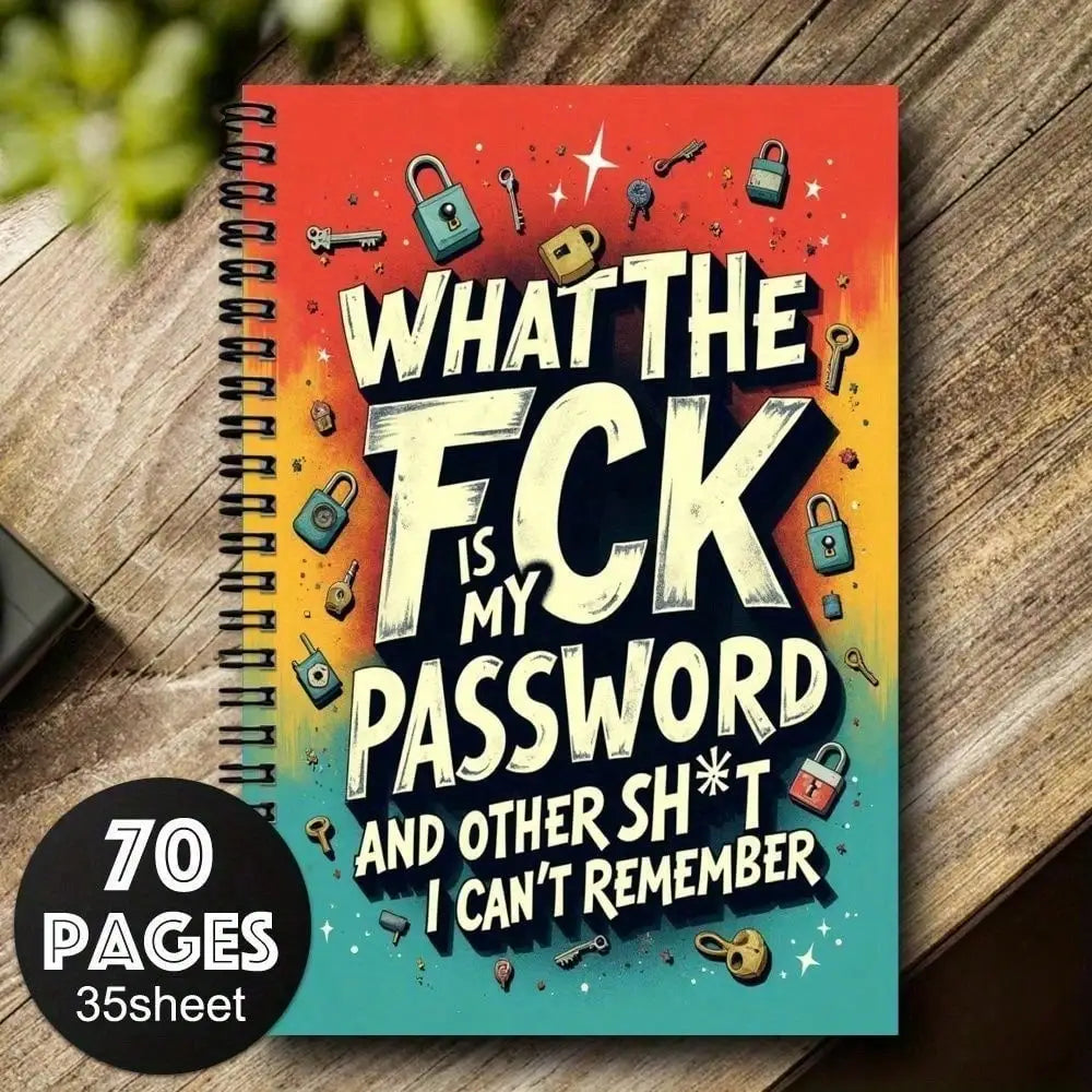 Spiral Password Notebook | Secure Internet Login Keeper