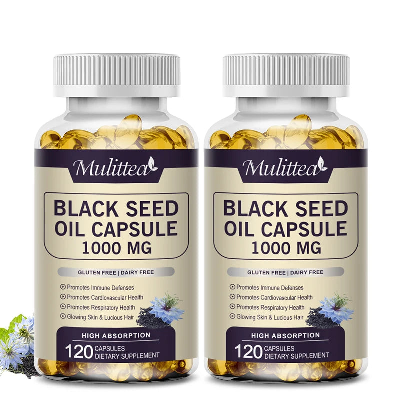 Pure Black Seed Oil Capsules for Hair, Skin & Digestion Support
