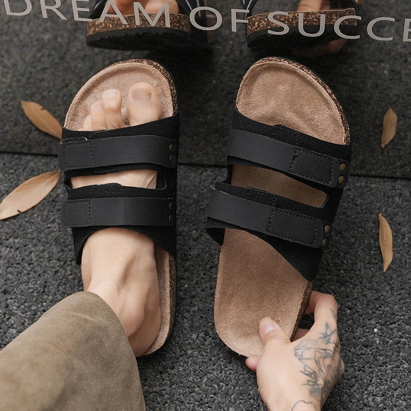 Men's Sandals, Fashionable and Versatile Casual Sandals for Couples, Suitable for Walking and Leisure, Suitable for Indoor and Outdoor Use, Beach-Friendly, Unisex, Suitable for All Seasons