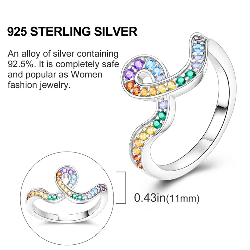 High-Quality 925 Sterling Silver Infinite Love Ring for Women