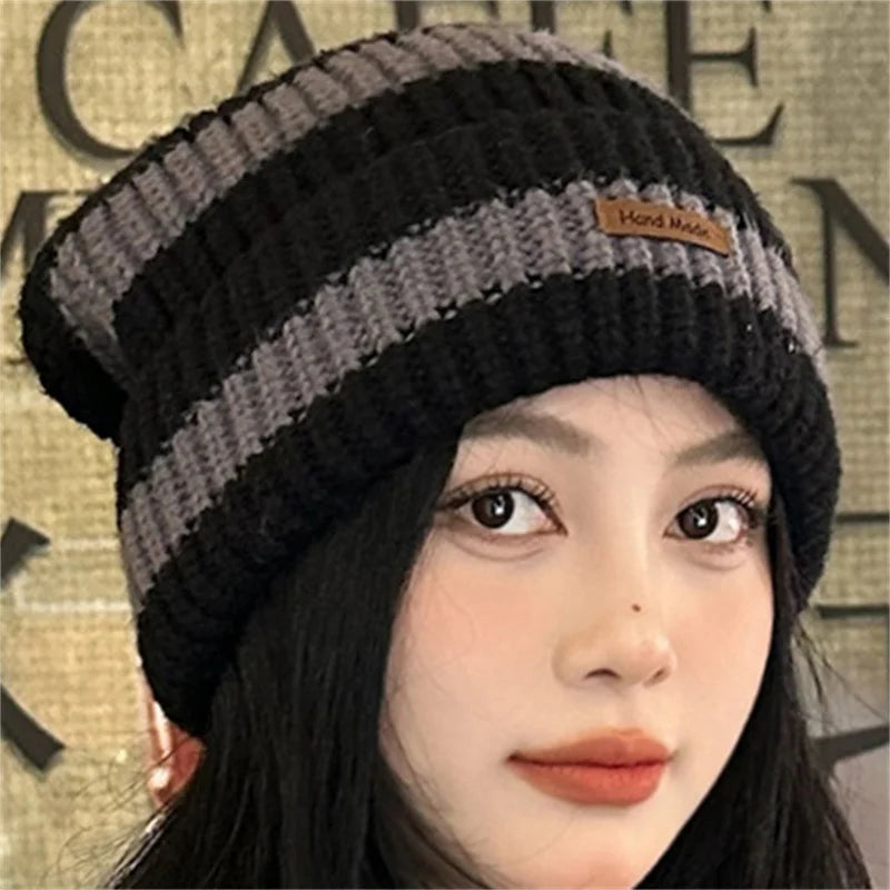Unisex Winter Knitted Beanie Hat | Trendy Casual Cotton Bonnet
