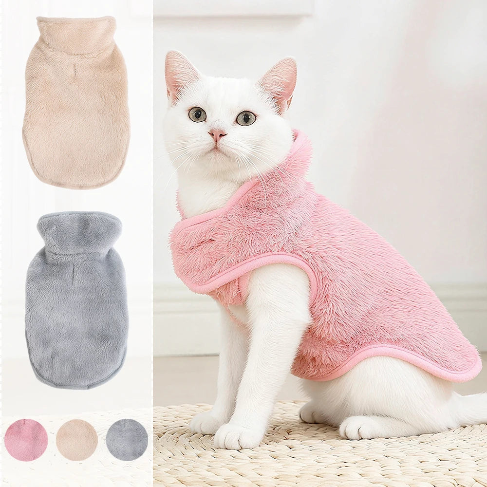 Reversible High Neck Cat Jacket Coat | Winter Warmth for Pets