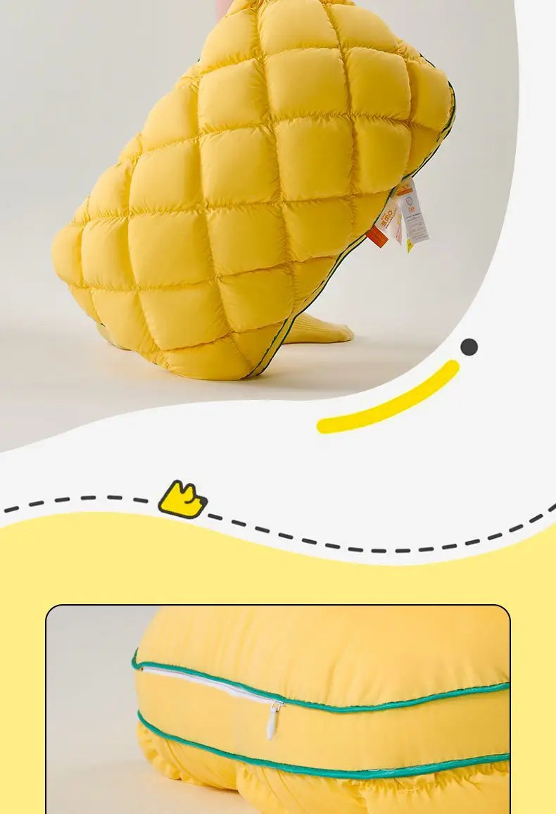 Soft Pineapple Bread Pillow | Fluffy Neck Support for Sleep