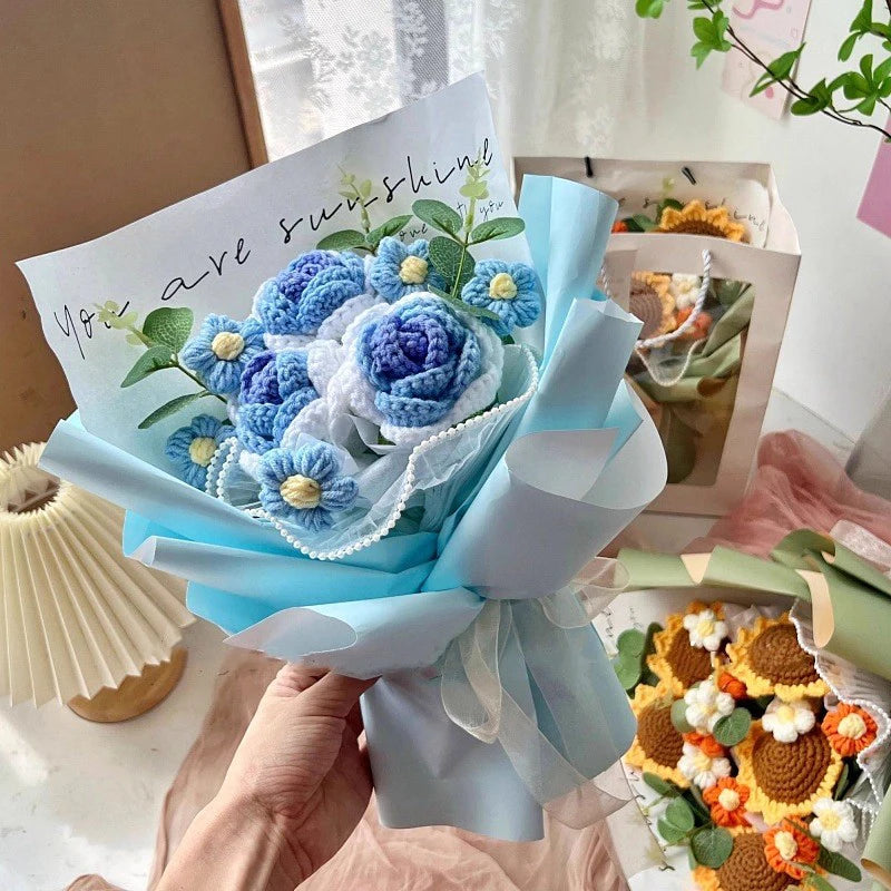 Ramo de flores de ganchillo artificiales | Perfecto para cualquier ocasión