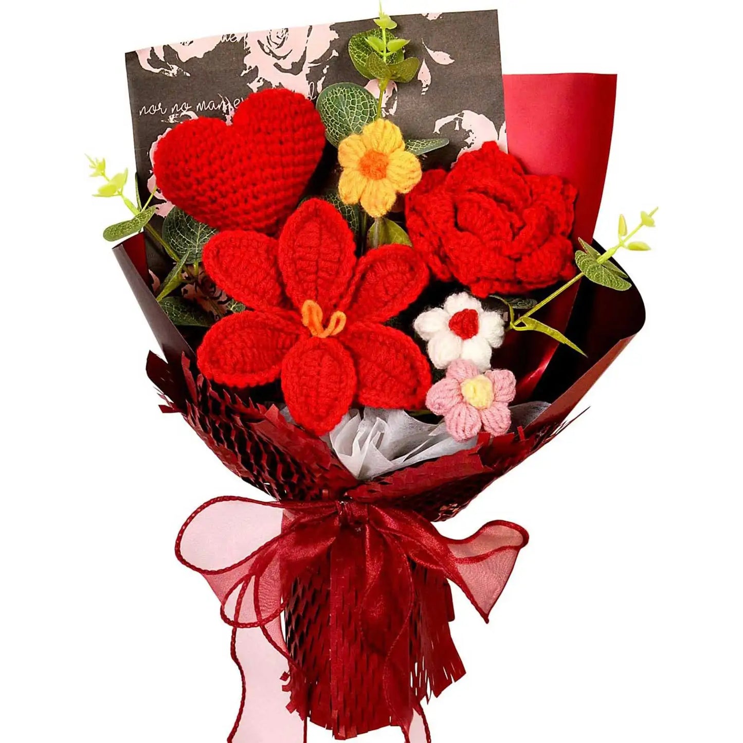 Ramo de flores de rosas de ganchillo hechas a mano | Regalo perfecto para cualquier ocasión