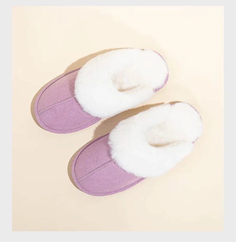Cozy Women's Fuzzy Lined Indoor Slippers | Warm Anti-Slip Comfort