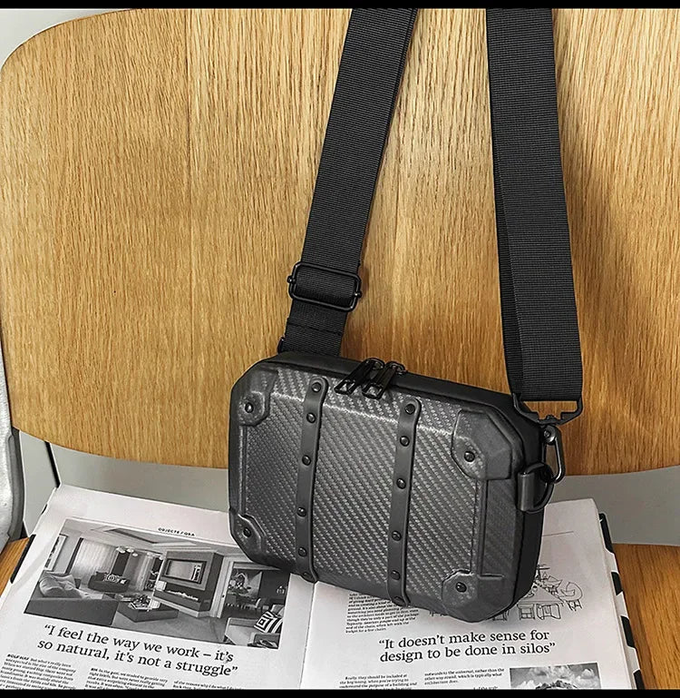Luxury Mini Messenger Bag for Men | Stylish Pu Leather Crossbody