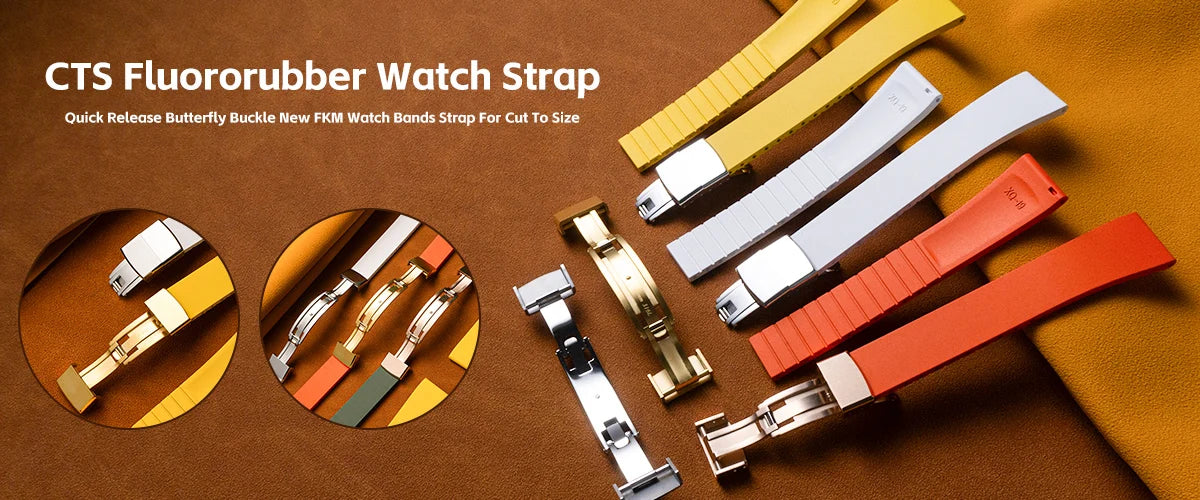 20mm Versatile Rubber Watch Strap | Custom Fit & Multi-Colors