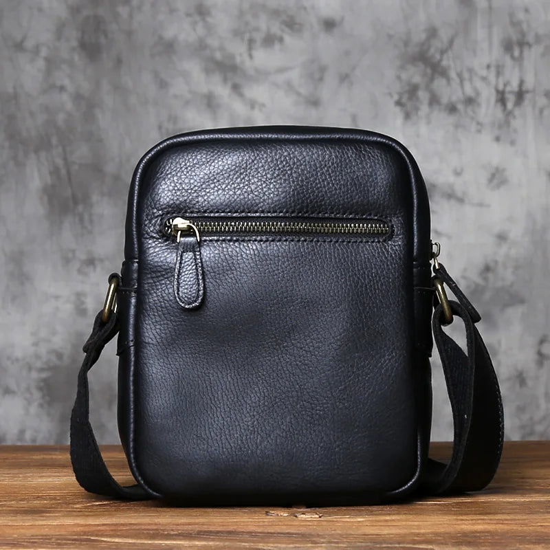 Bandolera de cuero genuino para hombre | Elegante y duradera