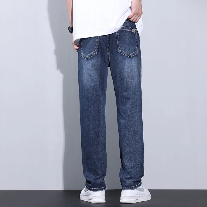 Men's Summer Thin Loose Straight Jeans | Comfortable Denim Trousers