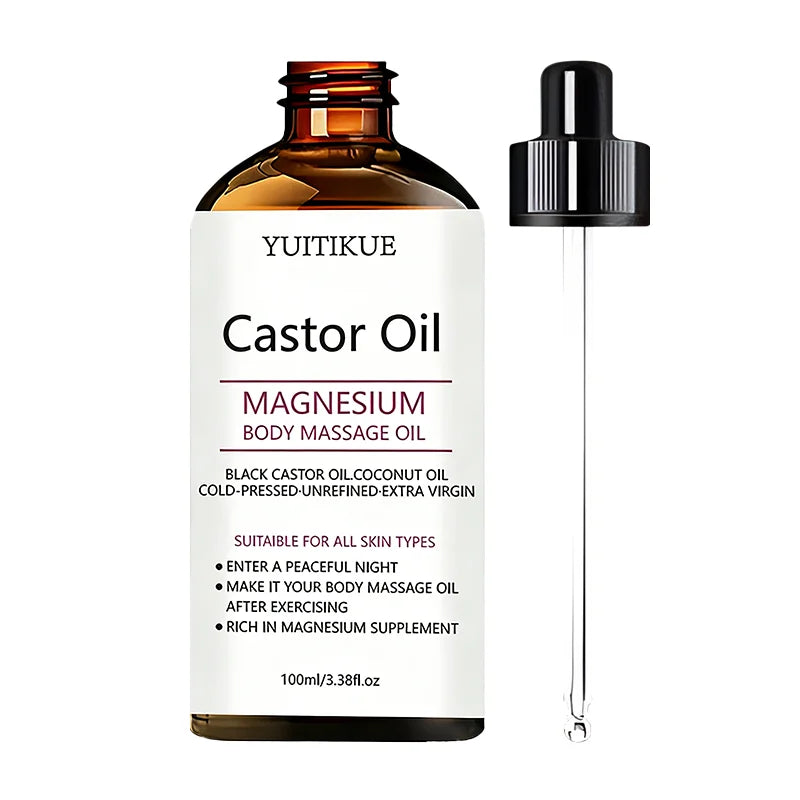Cold-Pressed Castor Oil & Magnesium Body Massage Oil, 100ml
