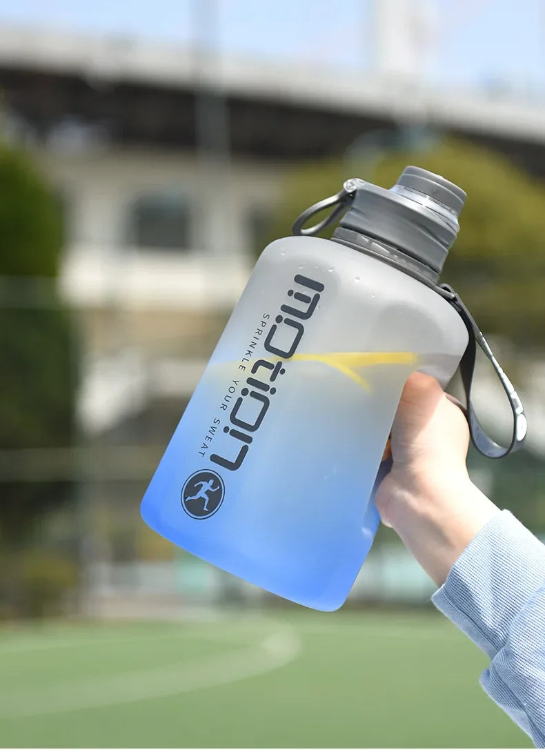 2 Liter Sports Water Bottle with Straw | Large Capacity Fitness Kettle