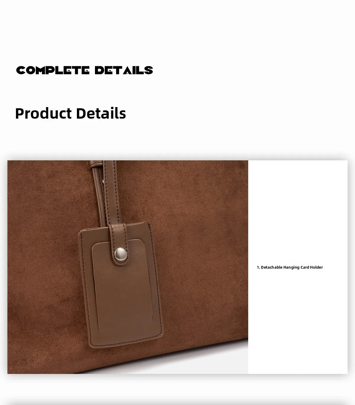 Elegant Black Suede Tote Bag | Stylish Large Capacity Unisex Handbag
