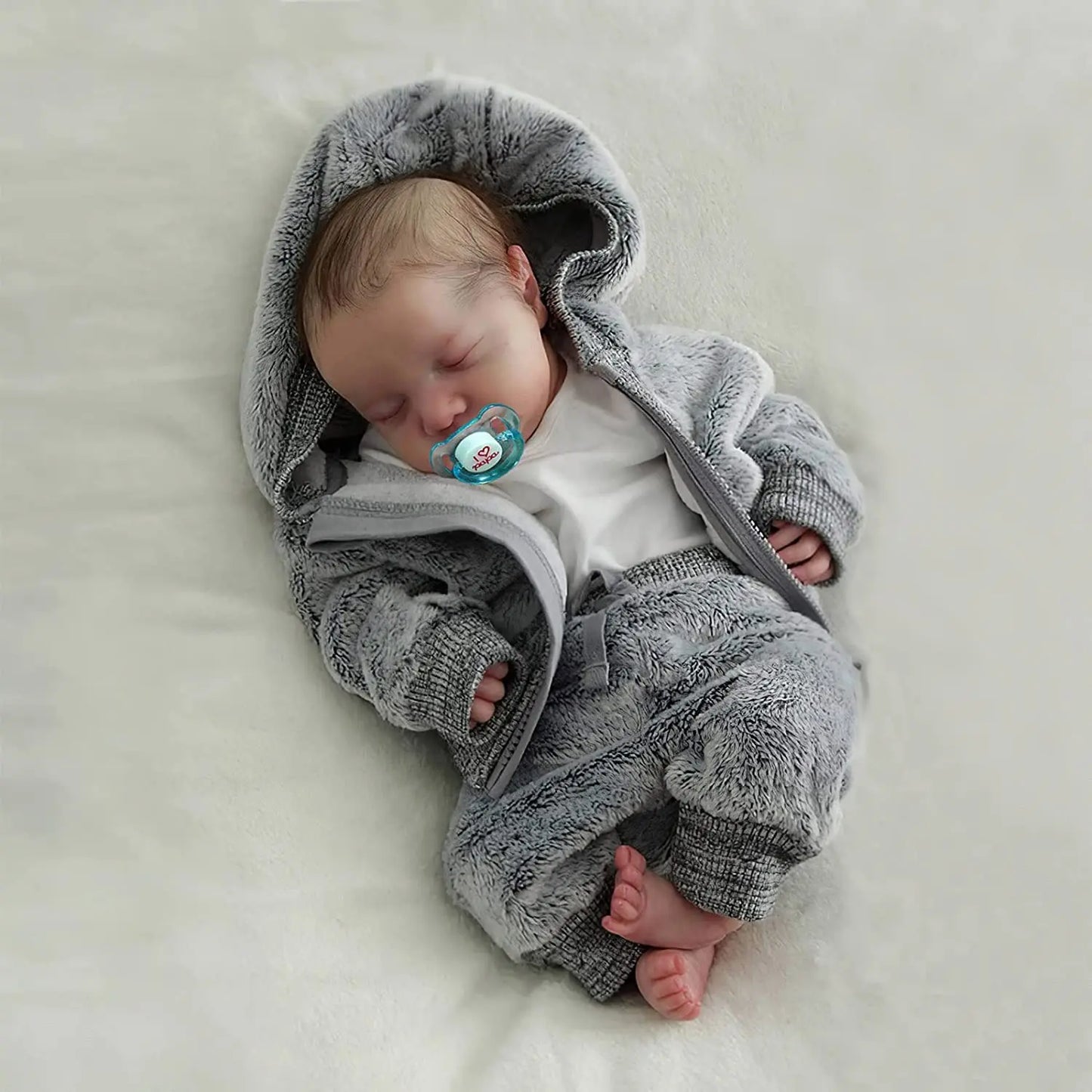 Muñeco Bebé Reborn de Silicona Realista | Tacto Suave Niño Realista de 17 Pulgadas