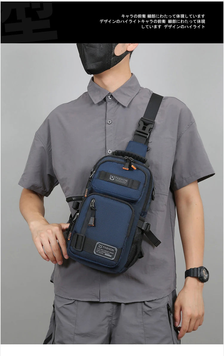 Men's Fashion Oxford Waist Pack | Versatile Casual Chest Bag
