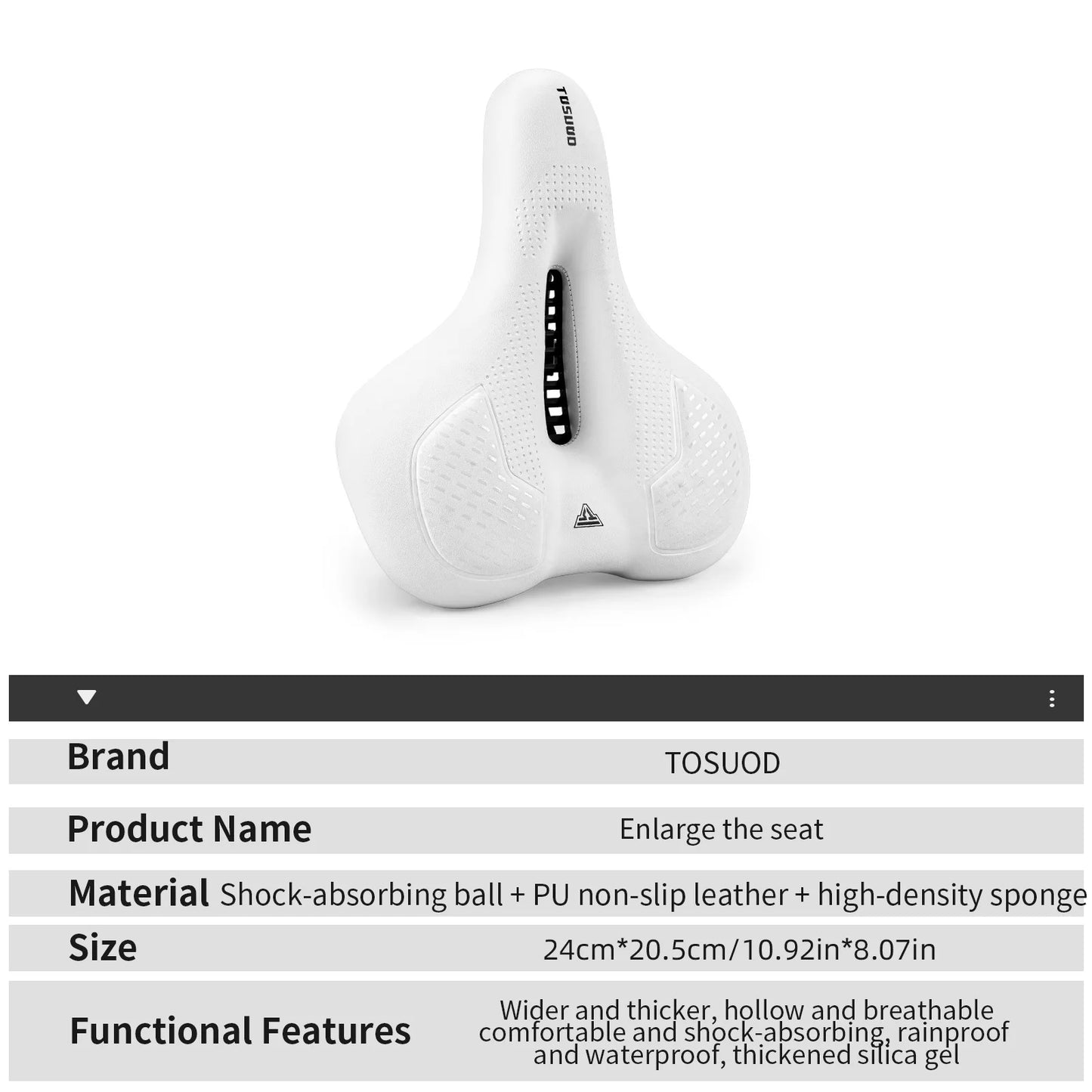 Comfortable Bicycle Seat Cushion | Soft, Waterproof Bike Saddle