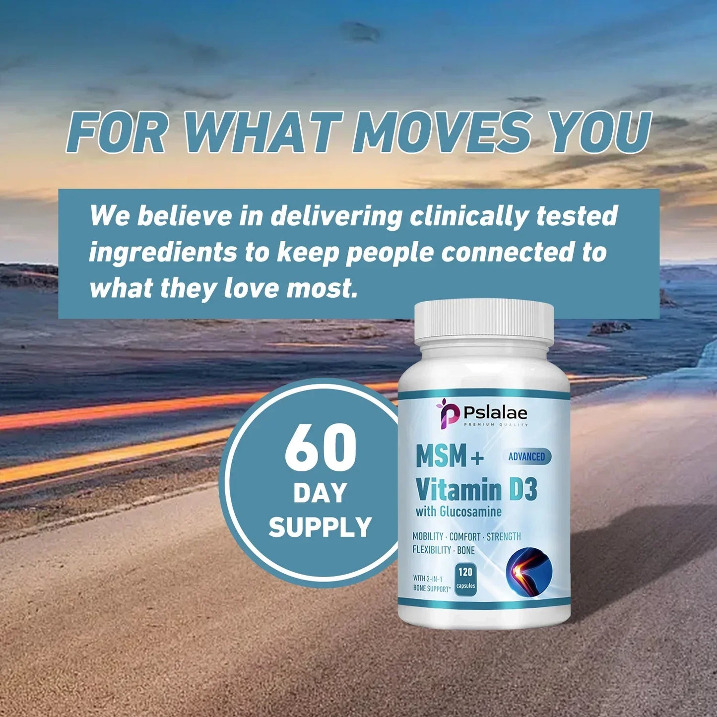 MSM + Vitamin D3 with Glucosamine - Joint Support Supplement