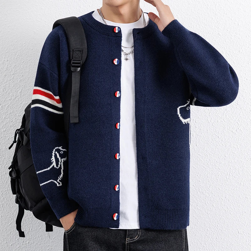 Men's Knitted Cardigan Jacket | Stylish Autumn Winter Sweater