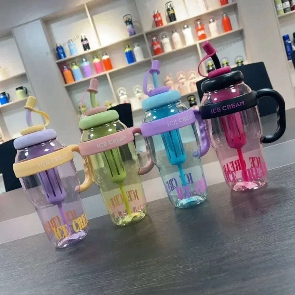 Durable Waterproof Large Capacity Summer Milk Tea Cup with Straw