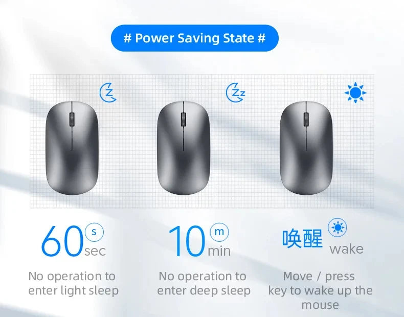 Silent Click Wireless Mouse | Ergonomic Portable Rechargeable Device