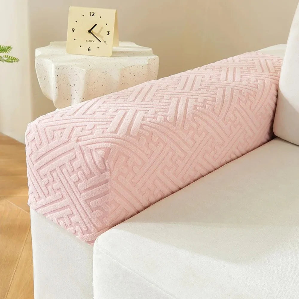 Stretchy Jacquard Armrest Covers | Stylish Sofa & Chair Protectors