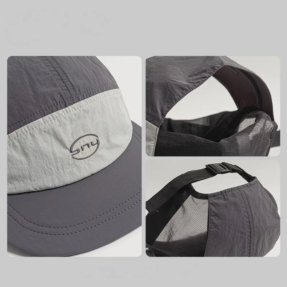 Korean Letter Embroidery Baseball Cap | Lightweight & UV Protection