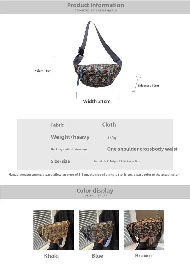 Stylish Corduroy Belt Bag for Women | Versatile Fanny Pack